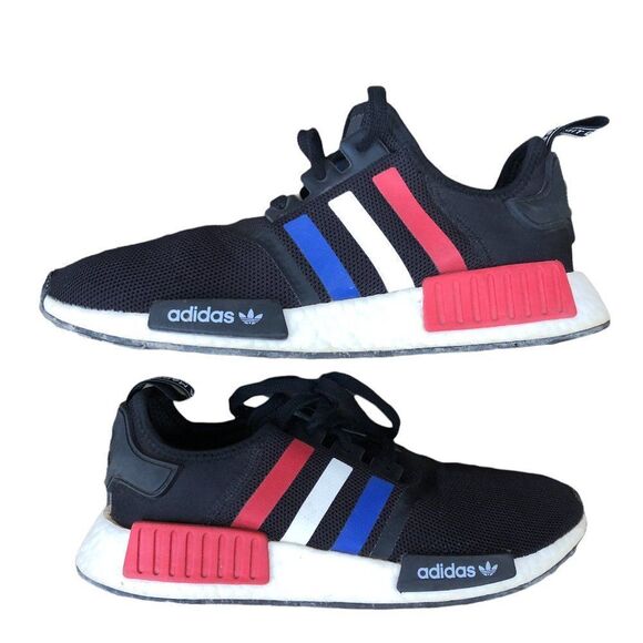 2019 Adidas NMD R1 Black Tri-Color Size 8 Black - Picture 1 of 16